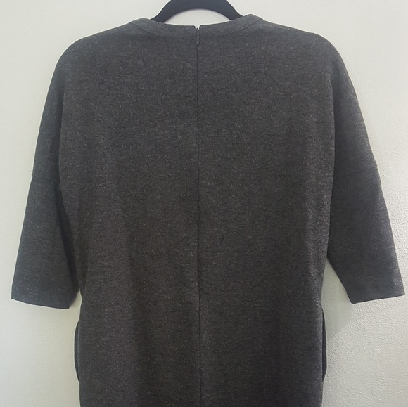 Uniqlo Classic Grey 3/4 Sleeve Dress with Pockets - Picture 3 of 4